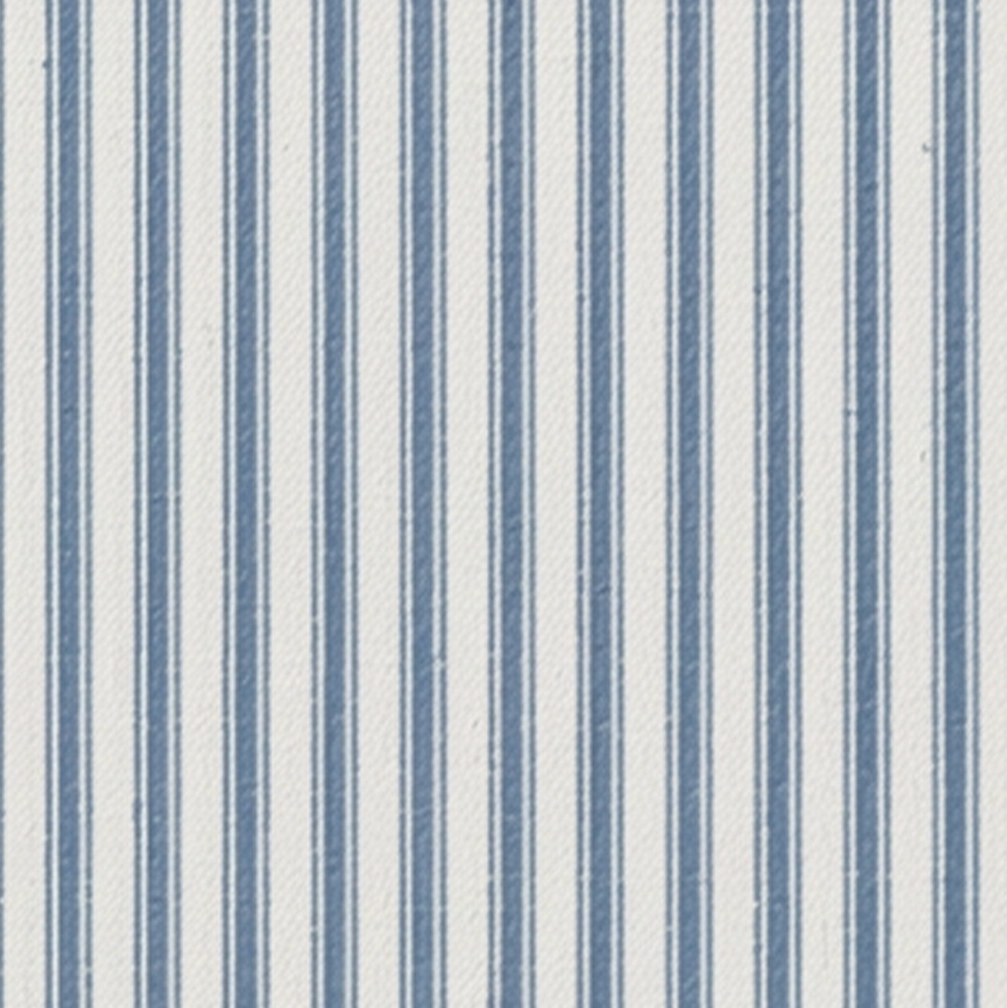 Льняно-хлопковая ткань, Сине-белая полоска