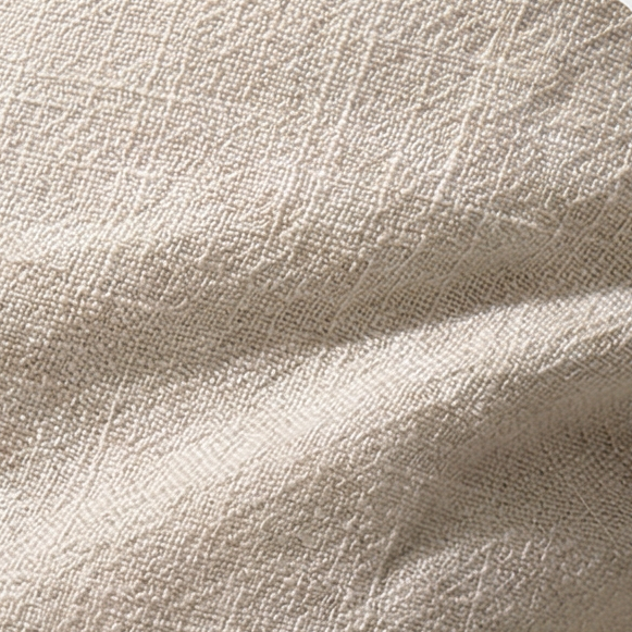 Льняно-хлопковая ткань, Кремово-белый